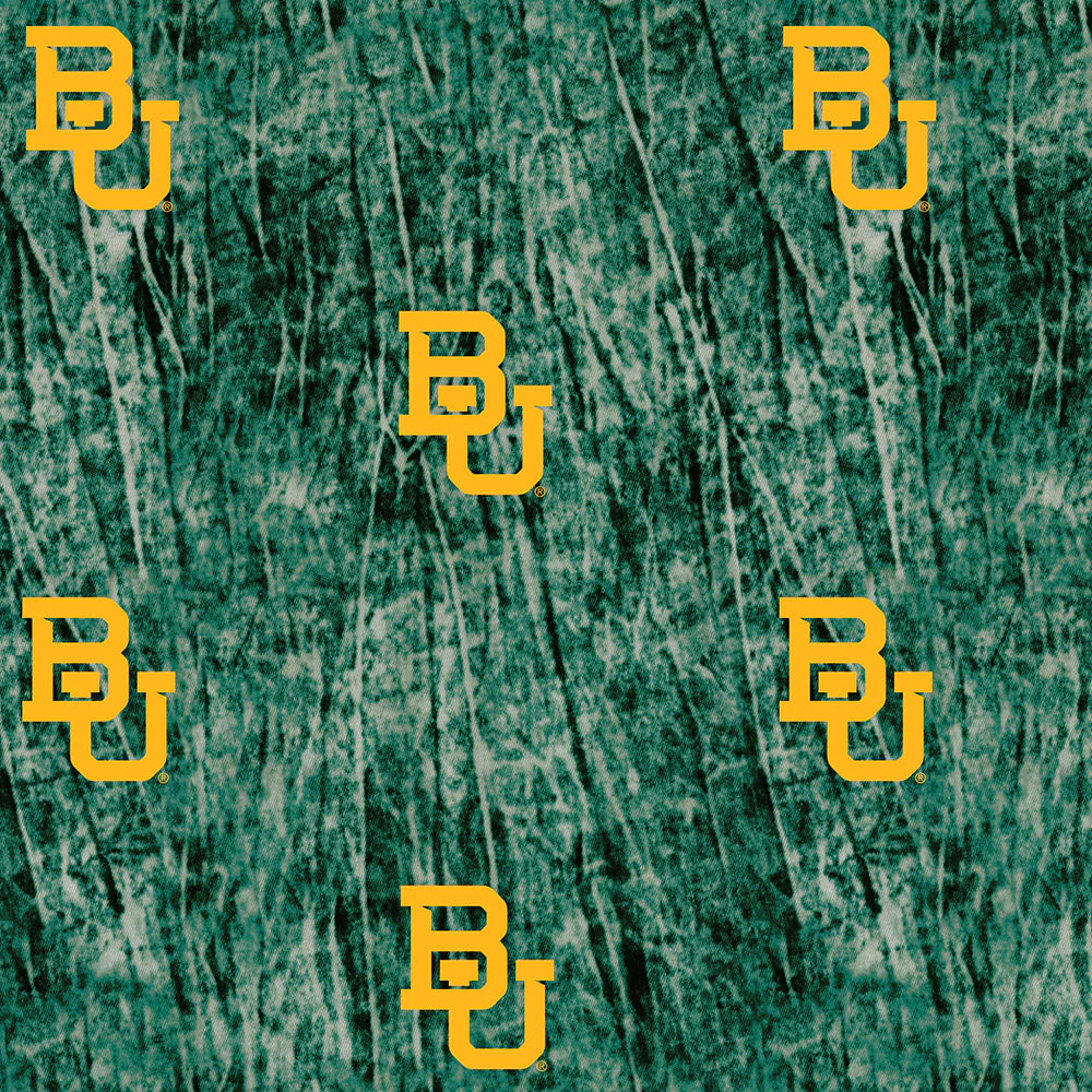 Baylor University Bears NCAA Tie Dye Green Sykel Cotton Fabric BAY-1117