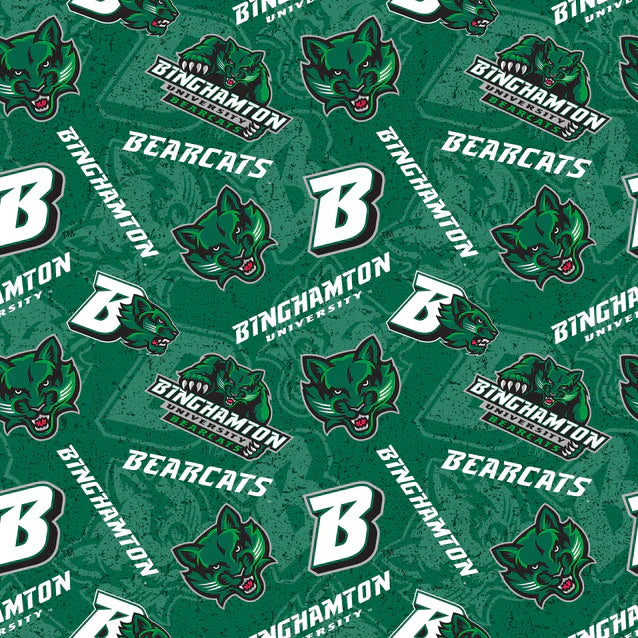 Binghamton Bearcats NCAA College Tone on Tone Sykel Enterprises Cotton Quilting Fabric BIN-1178
