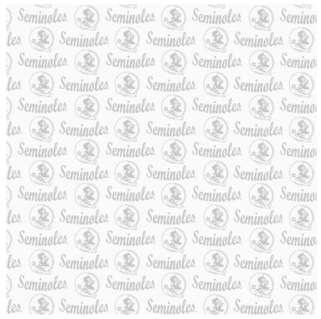 Florida State Seminoles NCAA College White on White Mini Pigment Print Sykel Enterprises Cotton Fabric FSU-1393-W