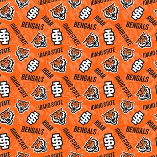 Idaho State Bengals NCAA College Tone on Tone Sykel Enterprises Cotton Fabric IDST-1178