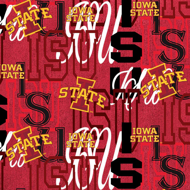 Iowa State Cyclones NCAA College Letters Sykel Cotton Fabric ISU-1372
