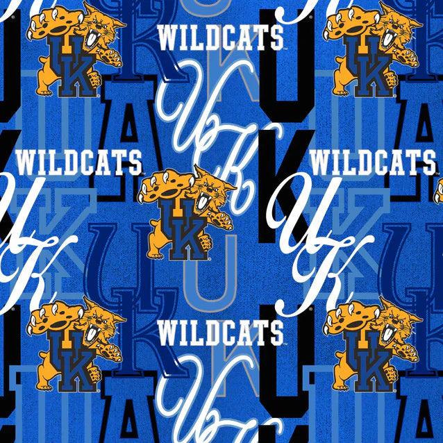 Kentucky Wildcats NCAA College Letters Sykel Cotton Fabric KY-1372