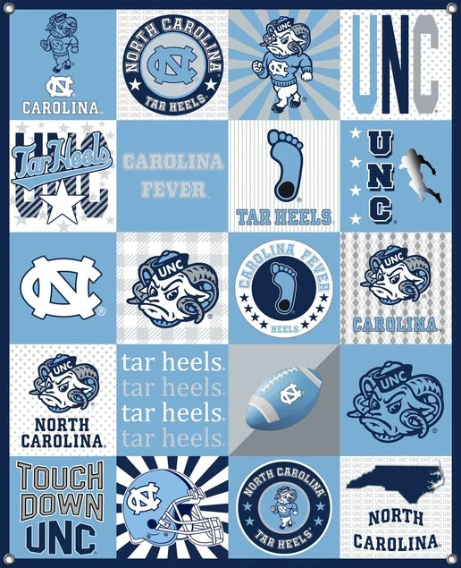 North Carolina Tarheels UNC Chapel Hill NCAA College Shirt Spirit Banner 58x47 inches Sykel Enterprises 4 Grommets Polyester Fabric NC-5003