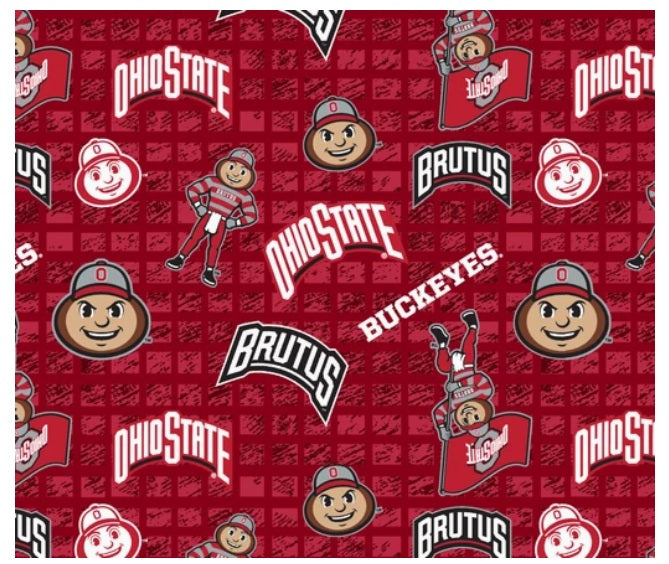 Ohio State Buckeyes JERSEY KNIT NCAA College Sykel Enterprises Polyester Spandex Fabric OHS-1401