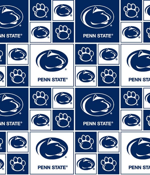 Penn State University Nittany Lions NCAA College PSU Box Cotton Fabric PENN-020