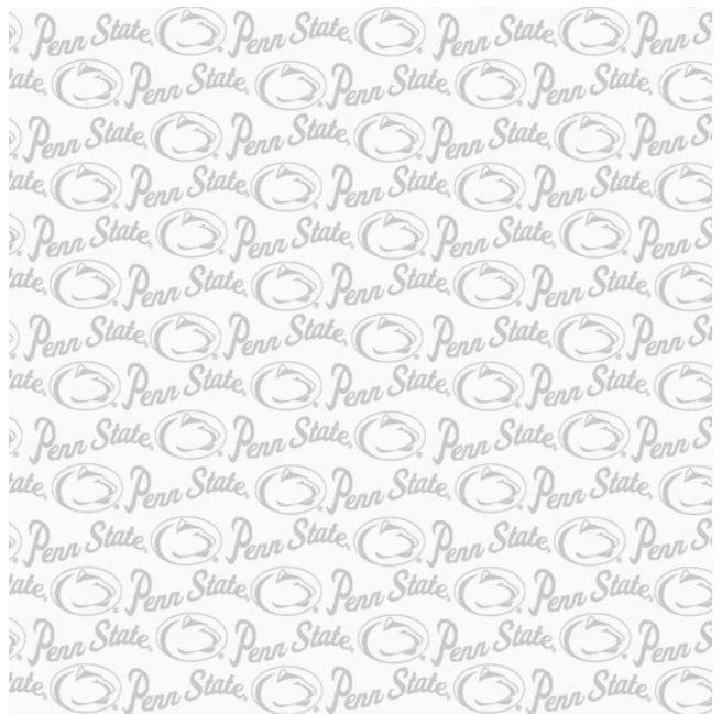 Pennsylvania State Nittany Lions NCAA College White on White Mini Pigment Print Sykel Enterprises Cotton Fabric PS-1393-W
