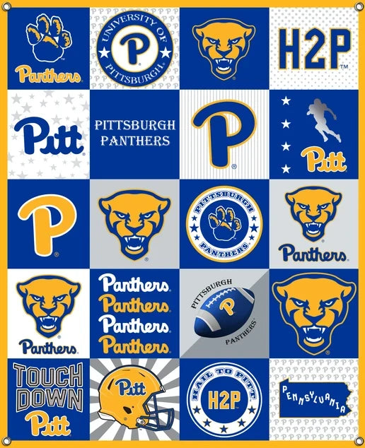 Pittsburgh Panthers NCAA College Shirt Spirit Banner 58x47 inches Sykel Enterprises 4 Grommets Polyester Fabric PITT-5003