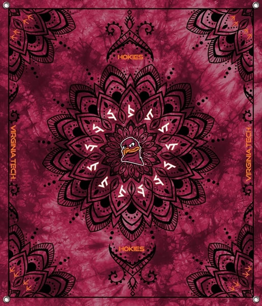 Virginia Tech Hokies NCAA College Tapestry Spirit Banner 58x47 inches Sykel Enterprises 4 Grommets Polyester Fabric VT-5001