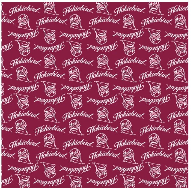 Virginia Tech Hookies NCAA College Mini Packed Logo Sykel Enterprises Cotton Fabric VT-1390