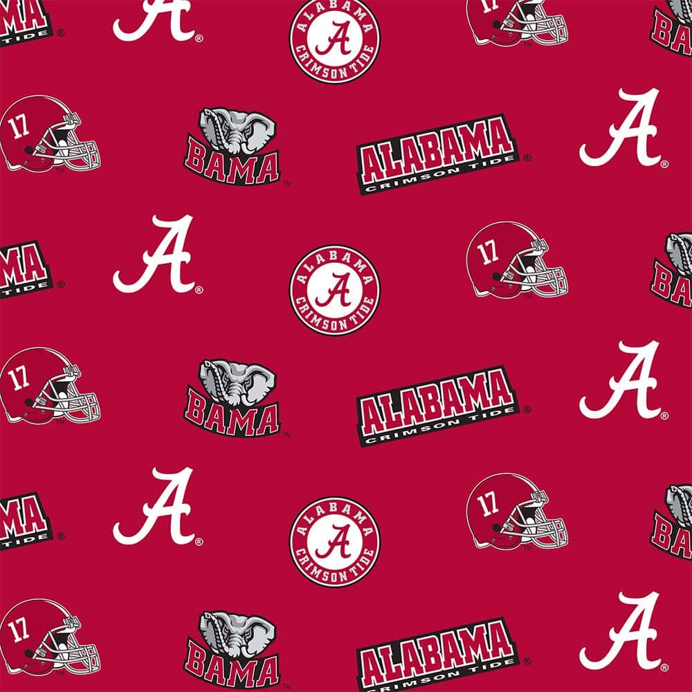 Alabama Crimson Tide NCAA Allover Design Cotton Fabric AL-045