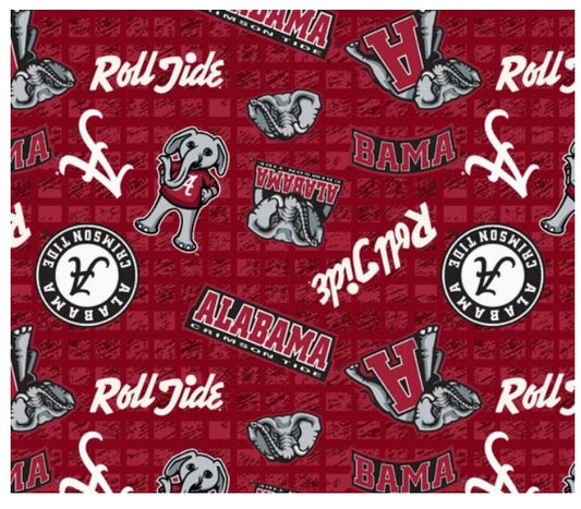 Alabama Crimson Tide NCAA College JERSEY KNIT Sykel Enterprises Polyester Spandex Fabric AL-1401