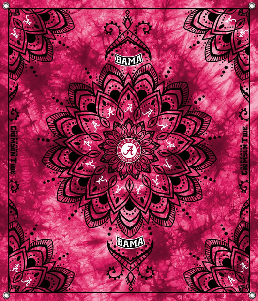 Alabama Crimson Tide NCAA College Tapestry Spirit Banner 58x47 inches Sykel Enterprises 4 Grommets Polyester Fabric AL-5001