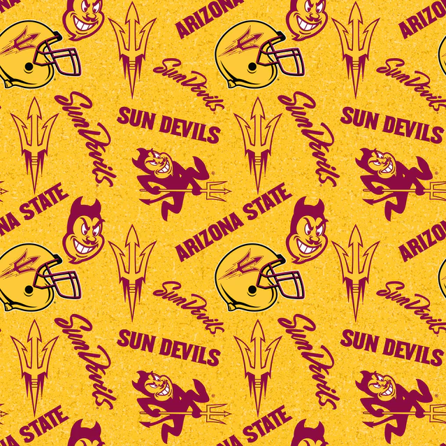 Arizona State Sun Devils NCAA College Tone on Tone Sykel Enterprises Cotton Fabric ASU-1178