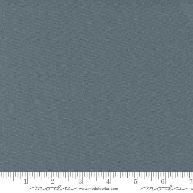 Bella Solid Graphite Grey Blue Moda Cotton Fabric MD 9900 202
