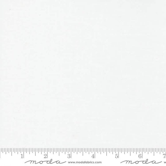 Bella Solid White Bleached Moda Cotton Fabric MD 9900 98