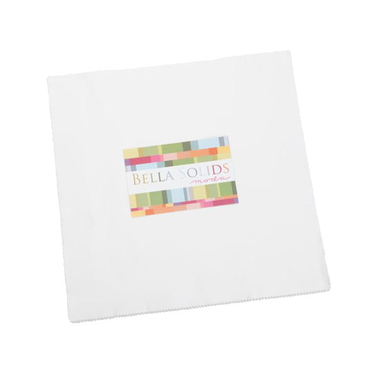 Bella Solids White 10" Squares Layer Cake 42pcs Moda Cotton Fabric MD-9900LC-98