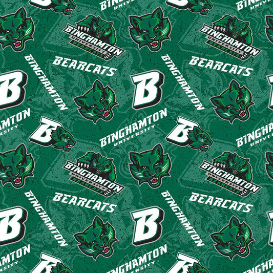 Binghamton Bearcats NCAA College Tone on Tone Sykel Enterprises Cotton Quilting Fabric BIN-1178