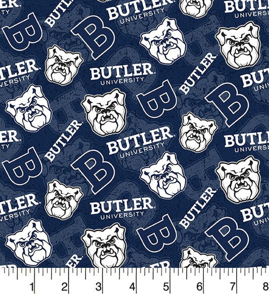 Butler University Bulldogs NCAA College Tone on Tone Sykel Cotton Fabric BUT-1178