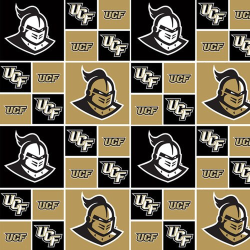 Central Florida Knights NCAA College Block Sykel Enterprises Cottton Fabric UCF-020