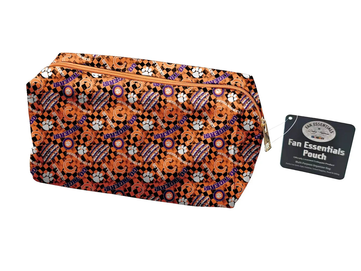 Clemson Tigers NCAA Collegiate Bag Pouch Large Medium and Wristlet Collection Sykel Enterprises CLEM-5006
