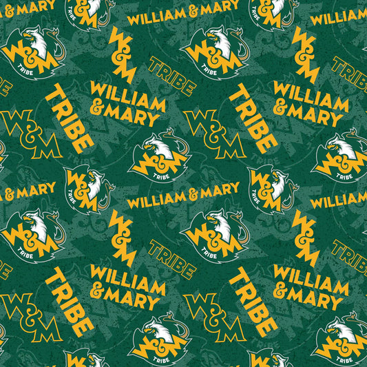 College of William & Mary Tribe Griffin NCAA College Tone on Tone Sykel Enterprises Cotton Fabric CWM-1178