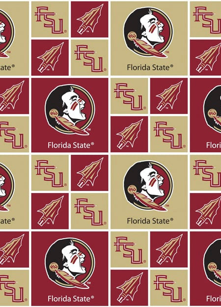 Florida State Seminoles NCAA College FSU Box Sykel Cotton Fabric FSU-0 ...