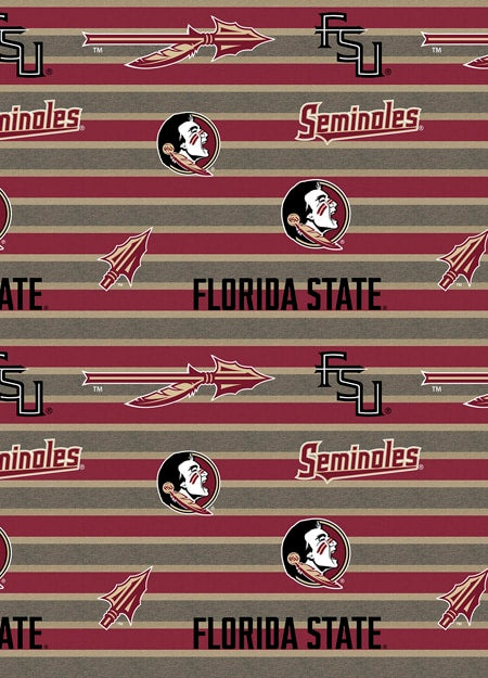 Florida State Seminoles NCAA College FSU Polo Stripe Sykel Cotton Fabr ...