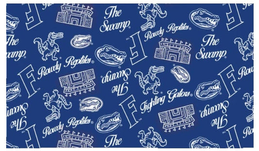 Florida Gators NCAA College Mini Stadium Logo Sykel Enterprises Cotton Fabric FL-1389