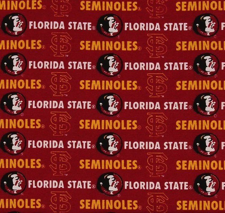 Florida State Seminoles NCAA College Sykel Cotton Twill  Fabric FSU-250