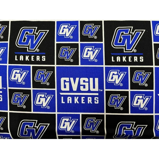 Grand Valley State Lakers NCAA College Box Design Sykel Cotton Fabric GVST-020