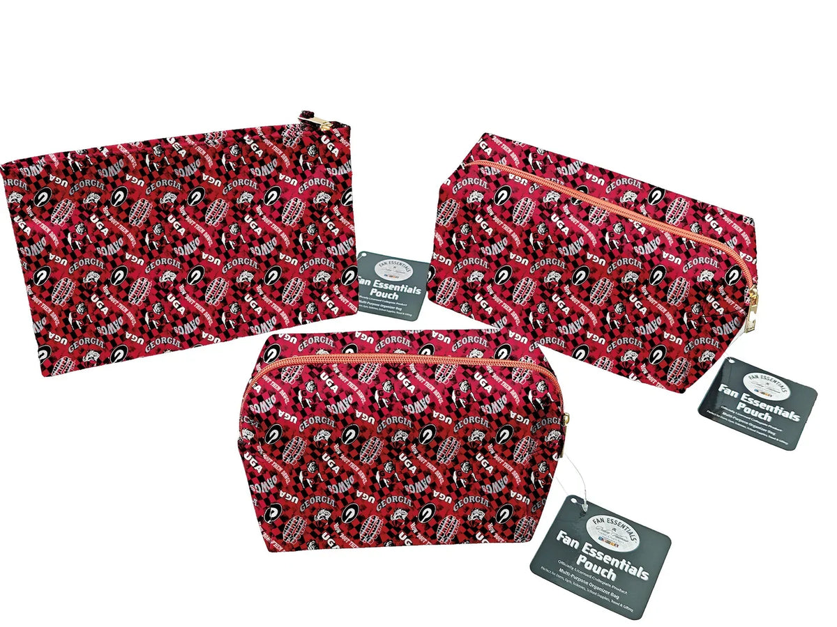 Georgia Bulldogs NCAA Collegiate Bag Pouch Large Medium and Wristlet Collection Sykel Enterprises GA-5006
