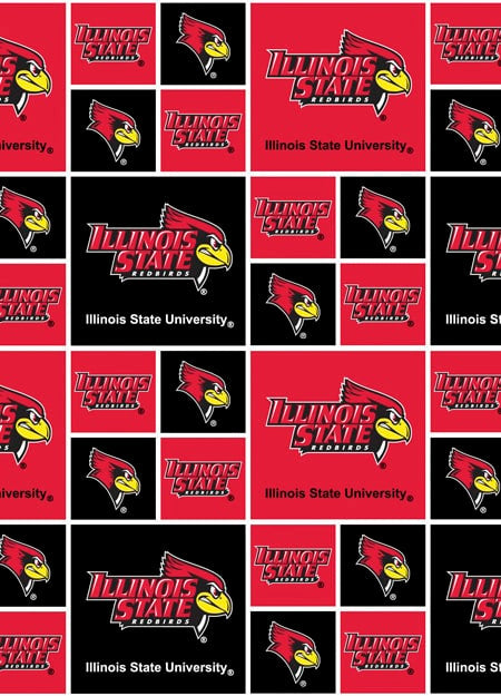 Illinois State Redbirds NCAA College Box Sykel Cotton Fabric ILLST-020