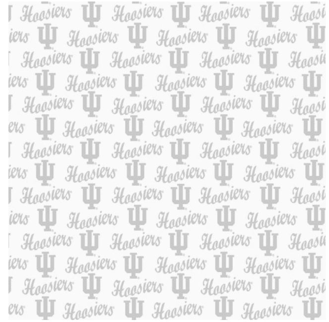 Indiana Hoosiers NCAA College White on White Mini Pigment Print Sykel Enterprises Cotton Fabric IND-1393-W