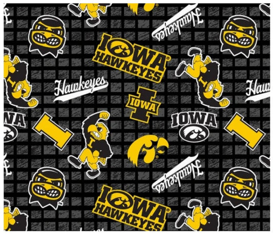 Iowa Hawkeyes JERSEY KNIT NCAA College Sykel Enterprises Polyester Spandex Fabric IA-1401