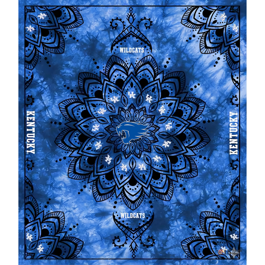 Kentucky Wildcats NCAA Collegiate Tapestry Finished Panel 48"x56" Sykel Enterprises Polyester MINKY Fabric KY-1360