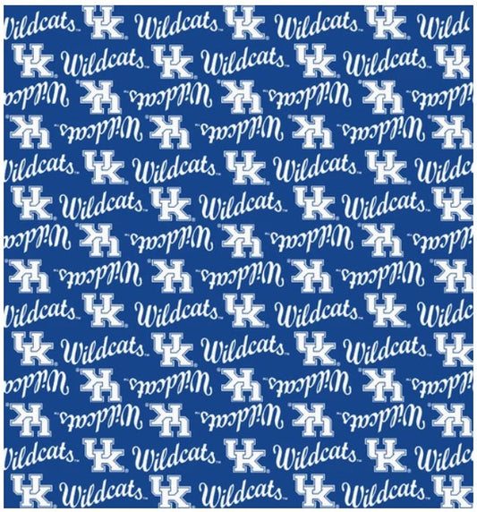 Kentucky Wildcats NCAA College Mini Packed Logo Sykel Enterprises Cotton Fabric KY-1390