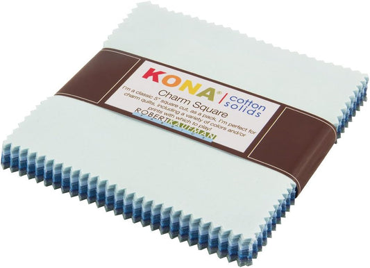 Kona Cotton Overcast Palette 5'' Squares 42pcs designed by Robert Kaufman 100% Cotton Fabric RK-CHS-336-42