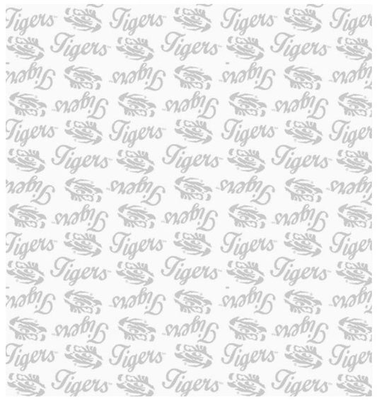 Louisiana State Tigers NCAA College White on White Mini Pigment Sykel Enteprises Cotton Fabric LSU-1393-W