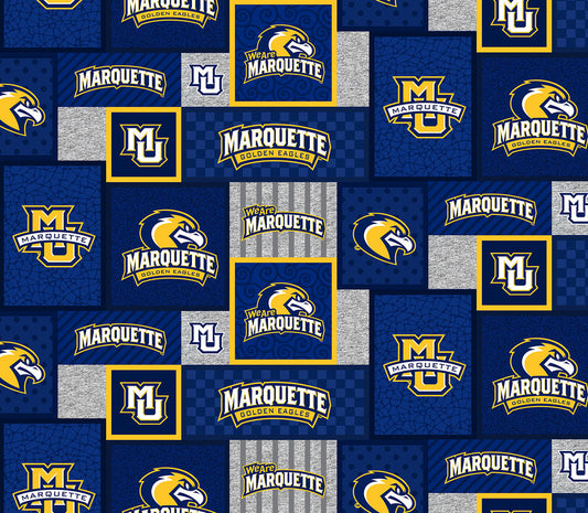 Marquette Golden Eagles NCAA College Patch Sykel Enterprises Polyester FLEECE Fabric MARQ-1177