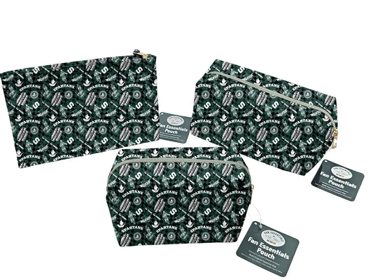 Michigan State Spartans NCAA Collegiate Bag Pouch Large Medium and Wristlet Collection Sykel Enterprises MIST-5006