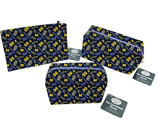 Michigan Wolverines NCAA Collegiate Bag Pouch Large Medium and Wristlet Collection Sykel Enterprises MCHG-5006