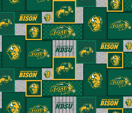 North Dakota Fighting Hawks NCAA College Patch Sykel Enterprises Polyester FLEECE Fabric ND-1177