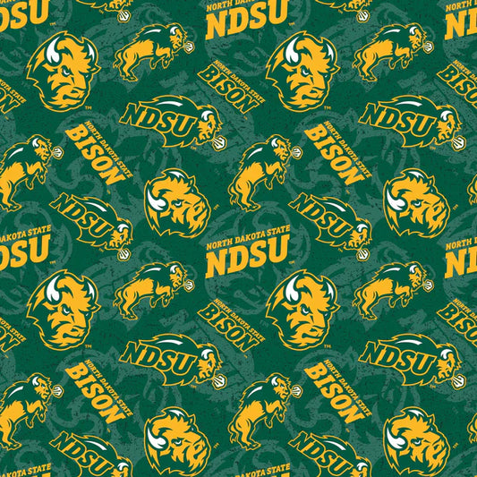 North Dakota State Bison NCAA NDSU Tone on Tone Cotton Fabric NDS-1178