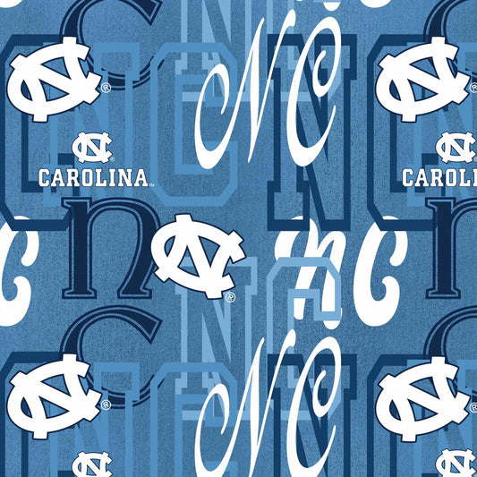 North Carolina Tar Heels NCAA College Letters Sykel Cotton Fabric NC-1372