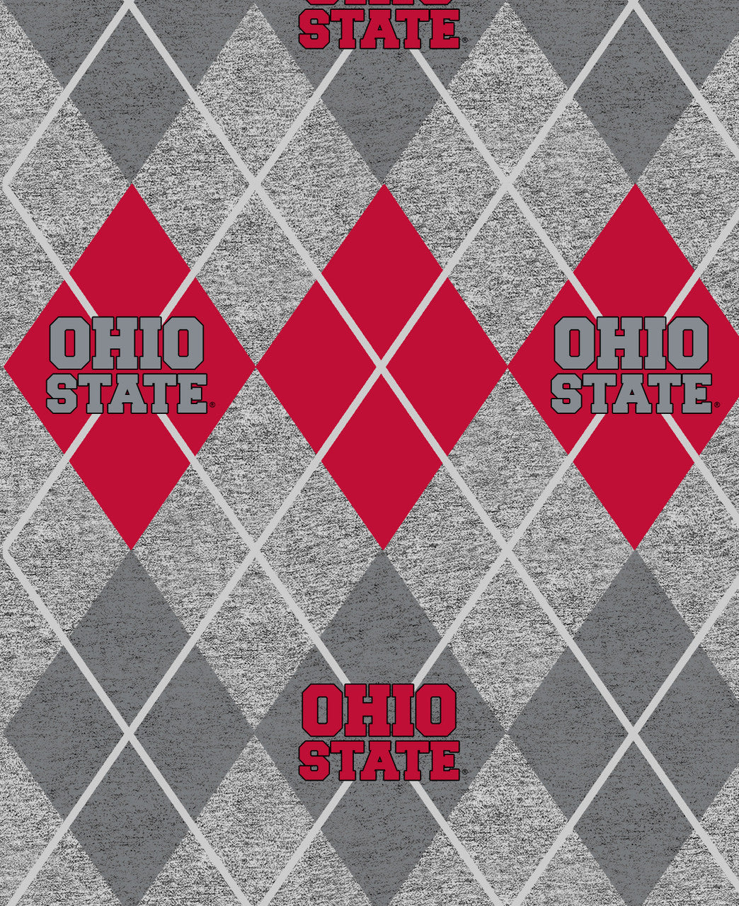 Ohio State Buckeyes NCAA College Heather Argyle Sykel Enterprises Polyester FLEECE OHS-1148