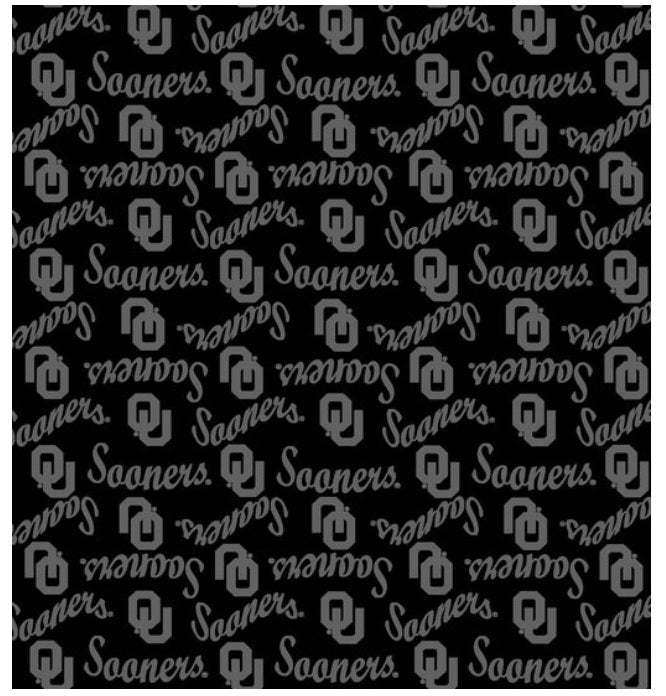Oklahoma Sooners NCAA College Black on Black Mini Pigment Print Sykel Enterprises Cotton Fabric OU-1393-BL
