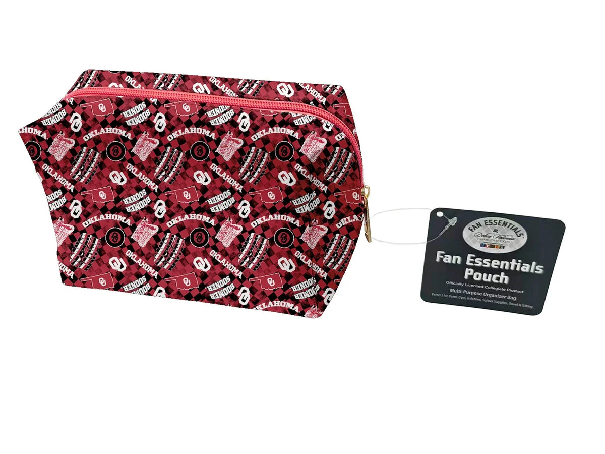 Oklahoma Sooners NCAA Collegiate Bag Pouch Large Medium and Wristlet Collection Sykel Enterprises OU-5006