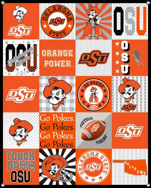 Oklahoma State Cowboys NCAA College Shirt Spirit Banner 58x47 inches Sykel Enterprises 4 Grommets Polyester Fabric OSU-5003