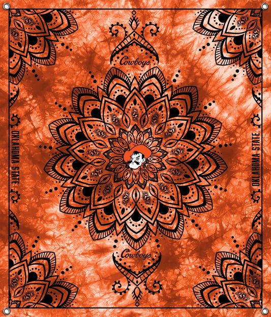 Oklahoma State Cowboys NCAA College Tapestry Spirit Banner 58x47 inches Sykel Enterprises 4 Grommets Polyester Fabric OSU-5001