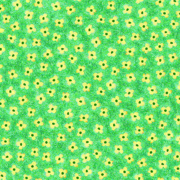 Tropical Punch Cotton Fabric Collection by Sykel-Small Floral Green Tones